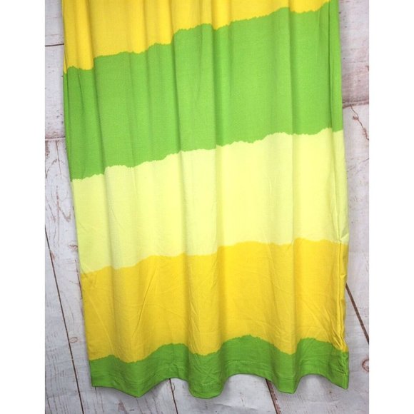 Rare Club Style Yellow Green Nightgown Sleepwear Summer Sleeveless Dress Size 12 - Picture 11 of 13
